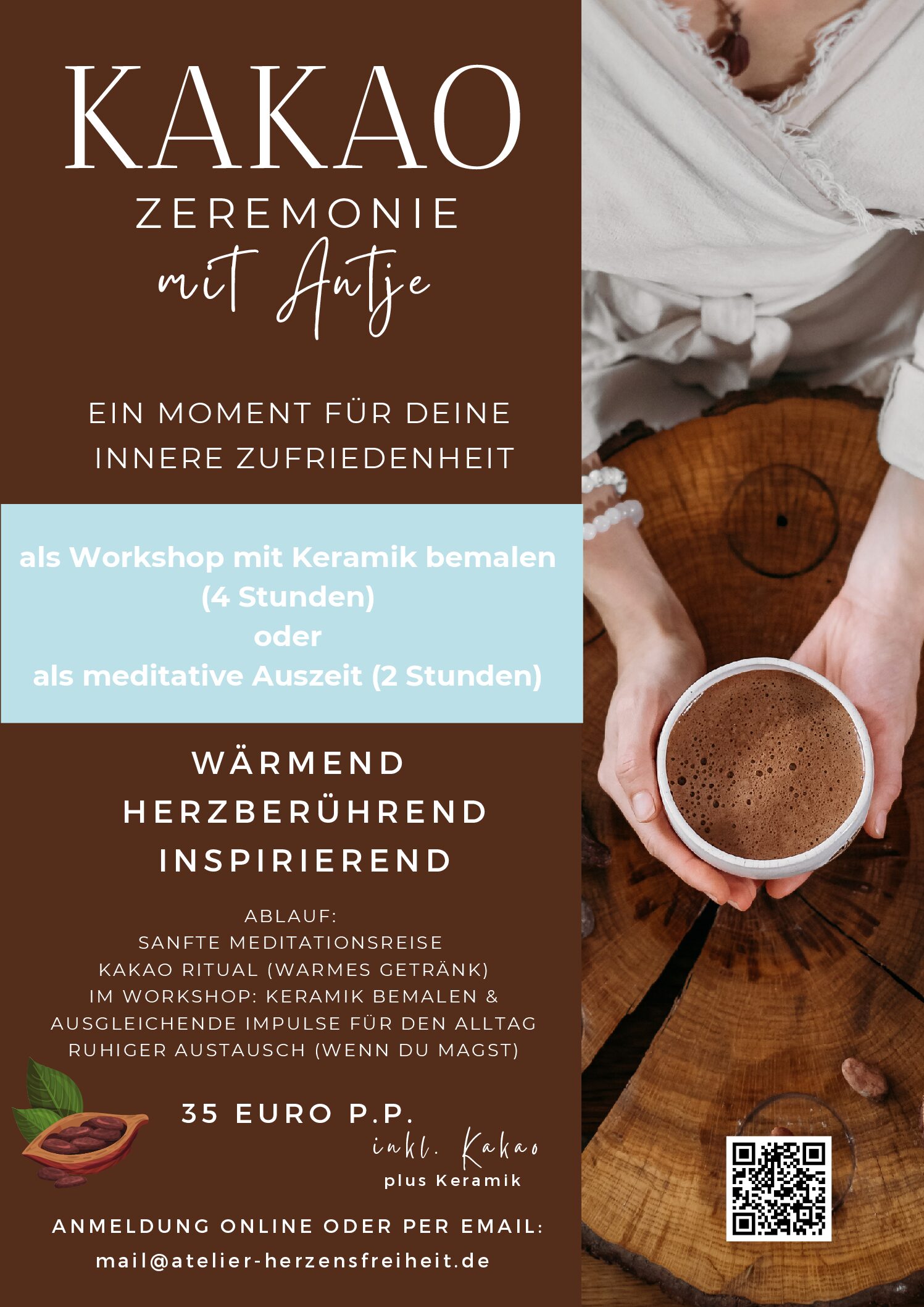 Sanfte Herzenswärme – das Kakao-Ritual mit Antje